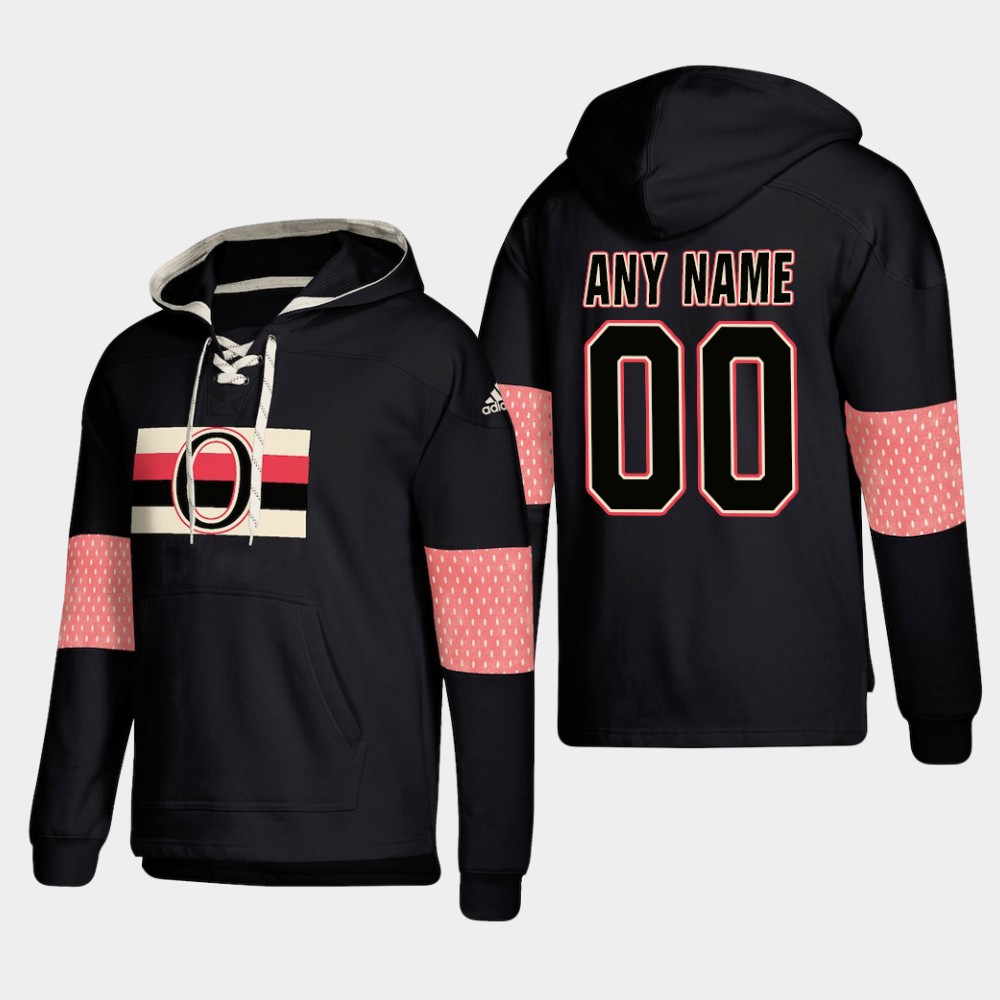 Cheap Men NHL Ottawa Senators Custom Pullover Hoodie Black jerseys